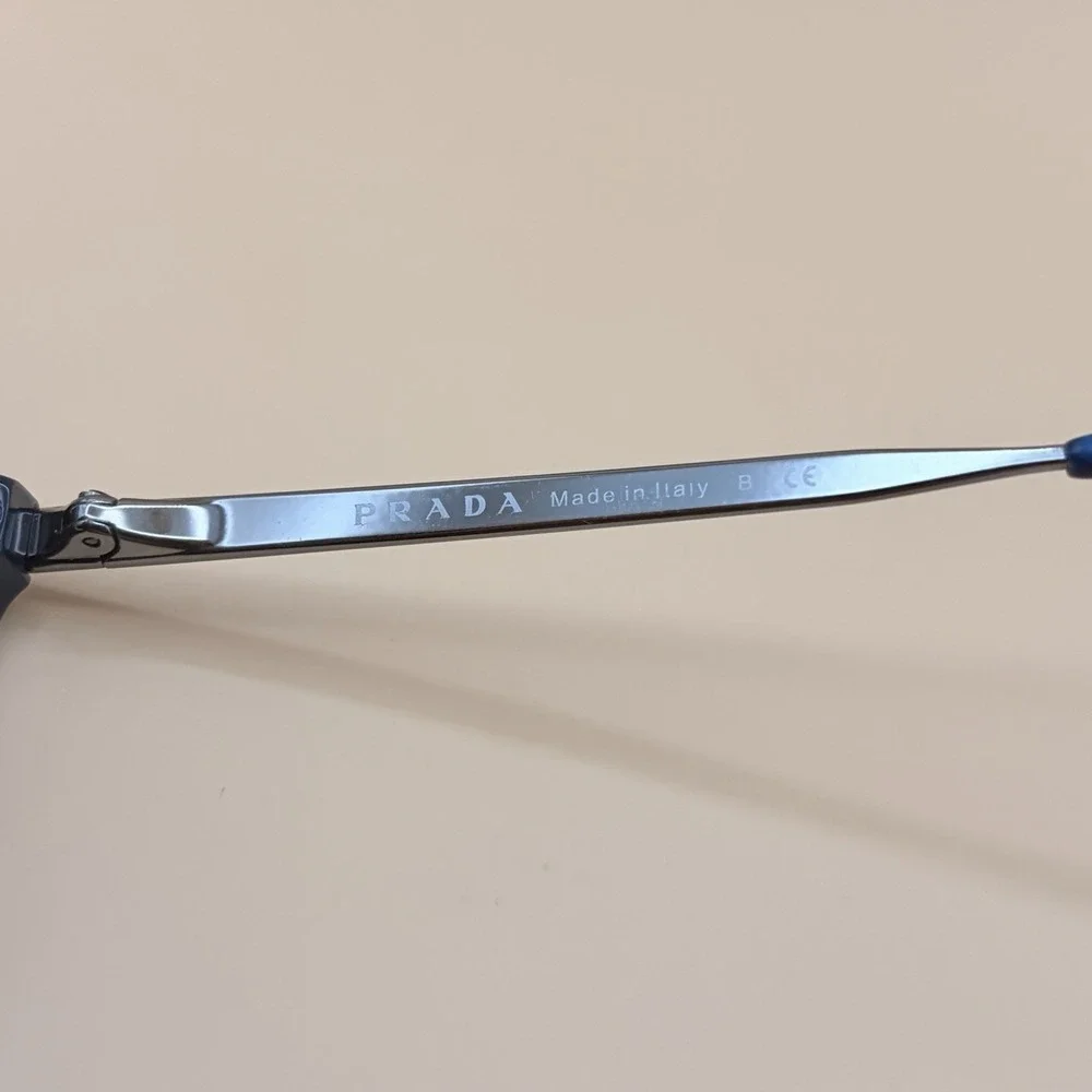 Authentic Prada 08R 54-17-140 Blue TFM-101 With Original‎ Case No Lenses